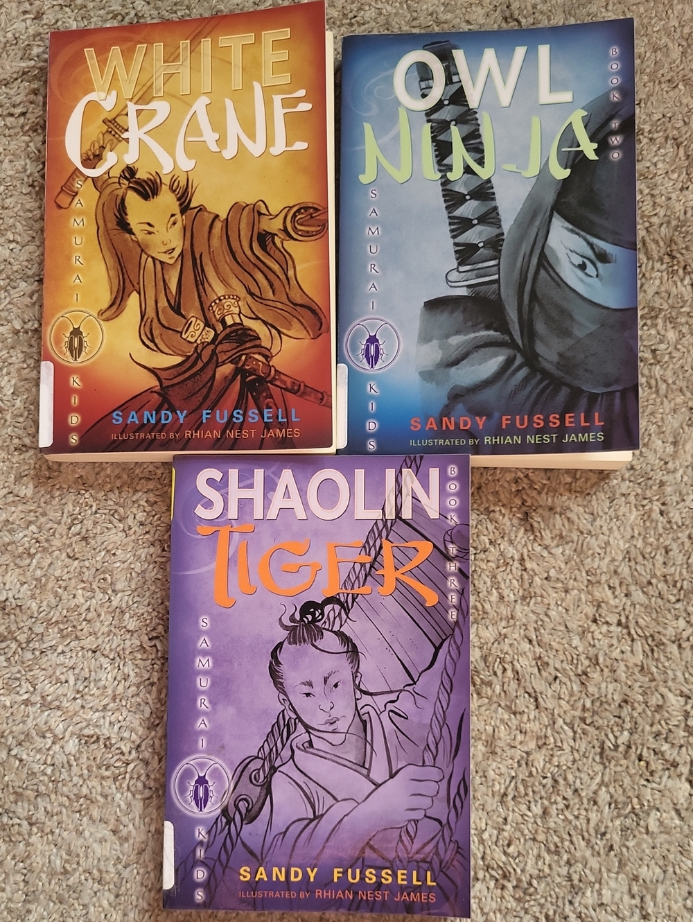 Samurai Kids Softcover Trilogy by Sandy Fussell Ex-library